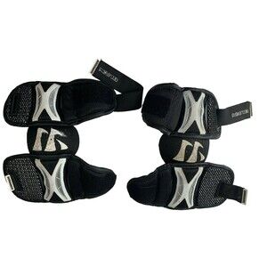 Warrior Burn Lacrosse Arm Pads Black Adult Size M BEG13-M Elbow Guards